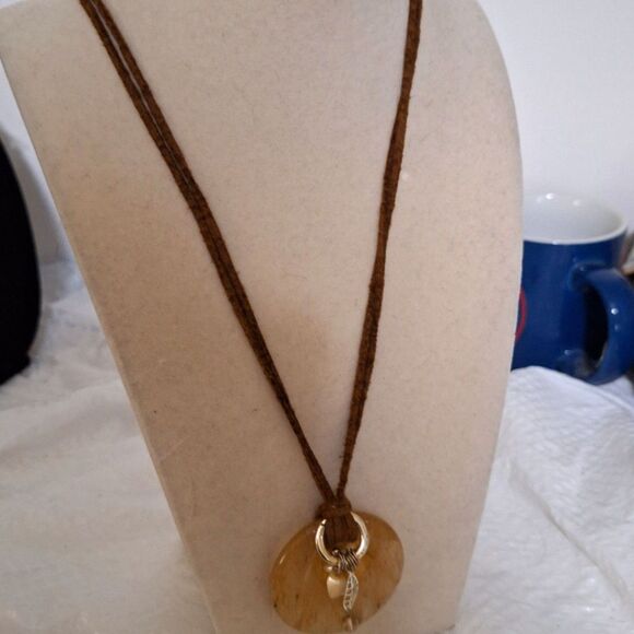 A Vicky Jousan Women's Necklace Art Glass Pendant Boho Charms Designer - Picture 1 of 12